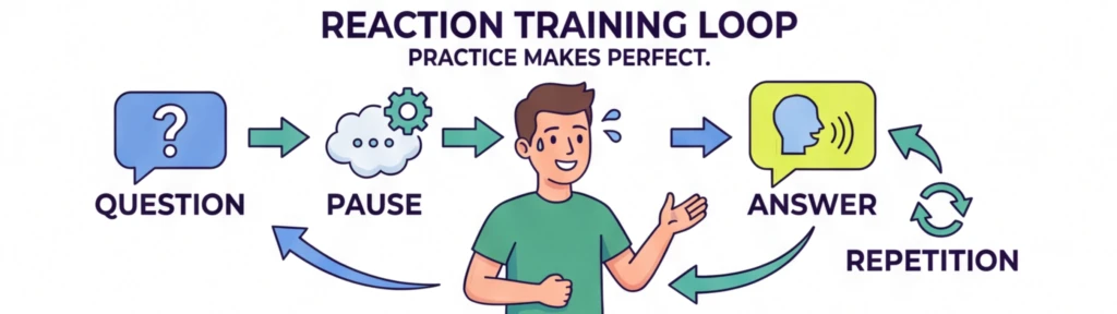 Jak trenować reakcje językowe aby szybciej zacząć mówić po angielsku